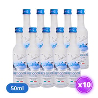 10x Miniatura Vodka Grey Goose - 50ml (vidrio)