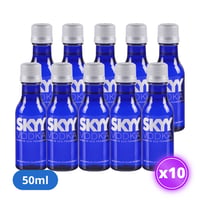 10x Miniatura Vodka Skyy - 50ml (plástico)