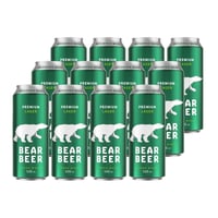 12 Cervezas Beer Bear Premium Lager 500cc