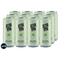 12x Bebida Premium Selva Viva Vodka Limón 310cc