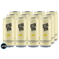 12x Bebida Premium Selva Viva Vodka Maracuyá Flor de Sauco 310cc
