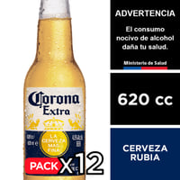 12x Cerveza Corona - Botella 620cc