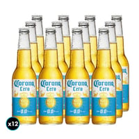 12x Cerveza Corona Cero Botella 330cc