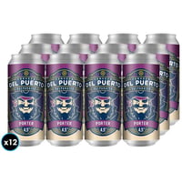 12X Cerveza Del Puerto Porter Lata 473 CC 4.5° GL