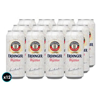 12x Cerveza Erdinger Weißbier Lata 500cc