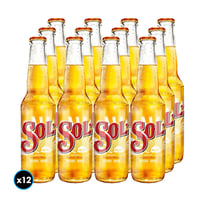 12x Cervezas Sol en Botellas 330cc