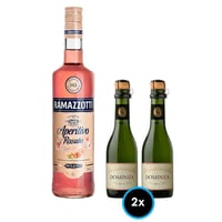 1x Licor Aperitivo Ramazzotti Rosatto 700cc + 2x Espumante Casa Silva Dominga Brut 375cc