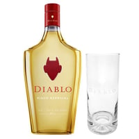 1x Pisco Diablo 1 Litro 35° alc. + 1x Vaso Diablo