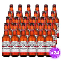 24x Cerveza Budweiser - Botellín 330cc