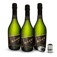 3x Espumante Opera Único Brut 11.5° 750cc + Tapón
