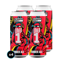 4x Cerveza Alameda Linea 1 Amber Ale Lata 473cc