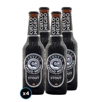 4x Cerveza Cuello Negro Stout Botella 330cc