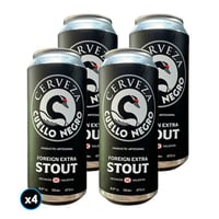 4x Cerveza Cuello Negro Stout Lata 473cc