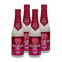 4x Cerveza Delirium Red Botellin 8° 330cc