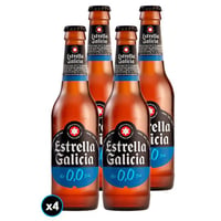 4x Cerveza Estrella Galicia Sin Alcohol 330cc