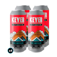 4x Cerveza Keyer Die Berge West Coast IPA Lata 473cc