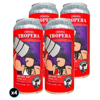4x Cerveza Tropera Strong en Lata 473cc