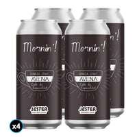 4x Cervezas Jester Mornin! Stout en Lata 473cc