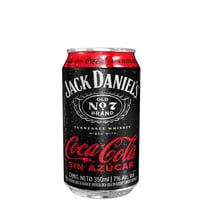 6 Coctel Jack and Coke Sin Azucar Lata 350cc