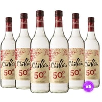 6x Aguardiente Chillán 50°(destilado de grano)  900ml