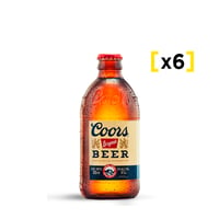 6x Cerveza Coors Lager Botella 355 Cc