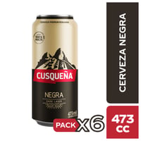 6x Cerveza Cusqueña Negra Lata 473cc