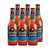 6x Cerveza Estrella Galicia Sin Alcohol Botellín 250cc