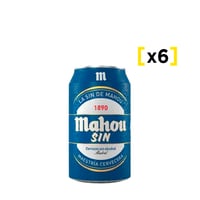 6x Cerveza Mahou Sin Alcohol Lata 330 Cc