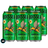 6x Cerveza Odissea Hoppy Ale Lata 470cc