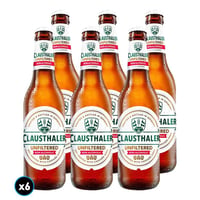 6x Cervezas Clausthaler Sin Alcohol Sin Filtrar en Botella 330cc