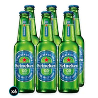 6x Cervezas Heineken 0.0 Sin Alcohol en Botella 330cc