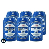 6x Cervezas Mahou Sin Alcohol Lata 330cc