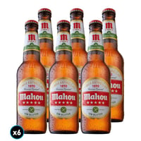 6x Cervezas Mahou Sin Gluten 5 Estrellas Botella 330cc