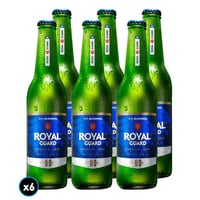 6x Cervezas Royal Guard Cero Botella 355cc
