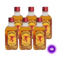 6x Fireball Cinnamon Whisky 33˚ - 200ml (plástico)