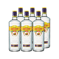 6x GIN GORDONS LONDON DRY 37,5° 750CC