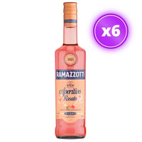 6x Licor Aperitivo Ramazzotti Rosato 750cc