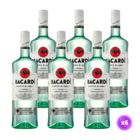 6x Ron Blanco Bacardi - Carta Blanca - 700ml