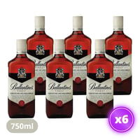 6x Whisky Ballantines - Finest 750ml