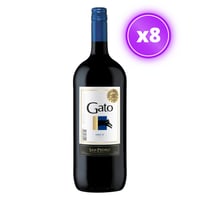 8x Vino Gato Botellón - Merlot - 1.5L