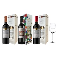 Arma tu Pack - 3x Vinos Reserva Medalla Real / Carmen Frida Kahlo 750cc + Copa Santa Rita de Regalo