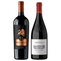 Bestia Negra + Tarapacá: 1x Vino Bestia Negra Carmenere 750cc + Vino Tarapacá Gran Reserva Carmenere 750cc