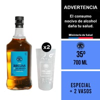 Brujas De Salamanca Especial 35° 700 Ml + 2 Vaso Acrílico 580 Ml.