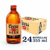 Caja 24 un. Cerveza Coors Stubby 5° Botella 355 cc