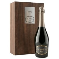 Caja de Madera con 3 Espumante Premium Las Perdices, Brut Nature, Nuit 750cc