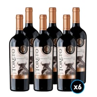 CAJA VINO TORETO GRAN RESERVA (MERLOT): 6x Vino Toreto Gran Reserva Merlot 750cc