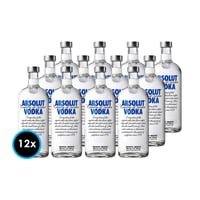 CAJA VODKA ABSOLUT BLUE 750cc: 12x Vodka Absolut Blue 750cc