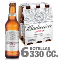 Cerveza Budweiser zero botella 6 un de 330 cc