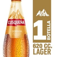 Cerveza Cusqueña Golden Lager Botella 620 cc