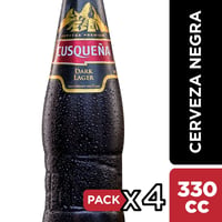 Cerveza Cusqueña negra botella 4 un de 330 cc